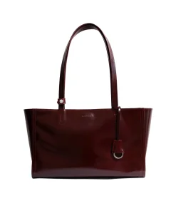 DAILY LEATHER TOTE * burgundy (Túi tote da)